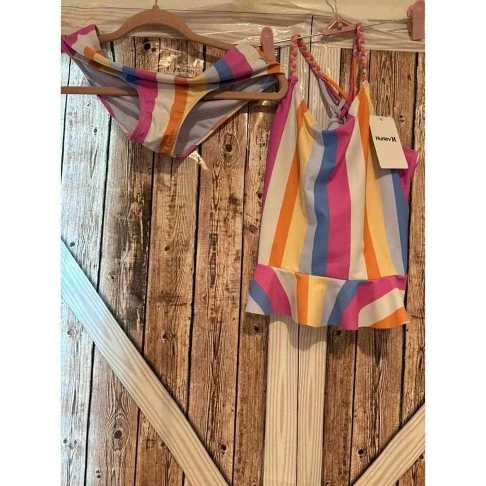 Girls Hurley bathing suit sz 14/16 new with‎ tags